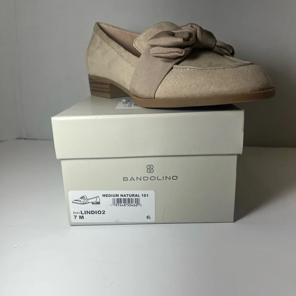 Bandolino Women's Lindio Bow Detail Slip On Loafers size 7